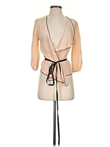 Aaron Ashe 3/4 Sleeve Silk Top (view 1)