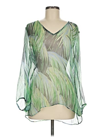 Drew 3/4 Sleeve Silk Top (view 1)