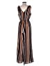 The Vanity Room Stripes Brown Jumpsuit Size L - photo 2