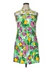 J.B.S. Tropical Green Cocktail Dress Size XL (estimated) - photo 1