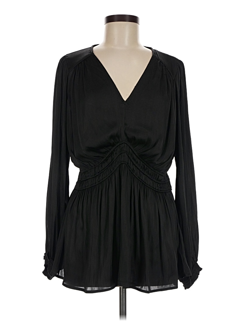 Pre-owned Torrid Long Sleeve Blouse In Black