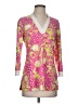 Lilly Pulitzer Floral White Pink 3/4 Sleeve Top Size S - photo 1