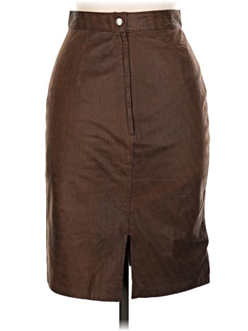 Andrew Marc Faux Leather Skirt (view 2)