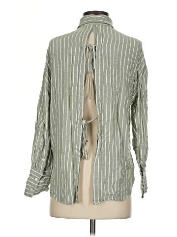 American Eagle Outfitters Long Sleeve Button-Down Shirt (view 2)