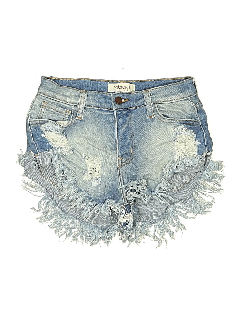 Pre-owned Vibrant M.i.u Denim Shorts In Blue