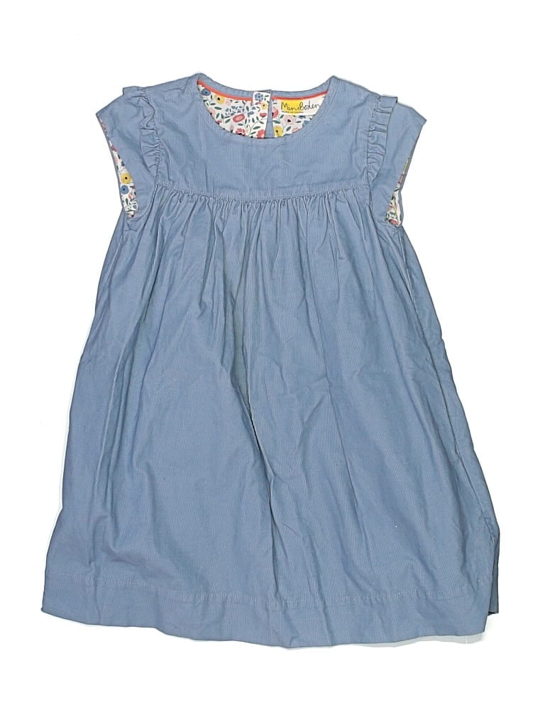 Pre-owned Mini Boden Kids' Dress In Blue