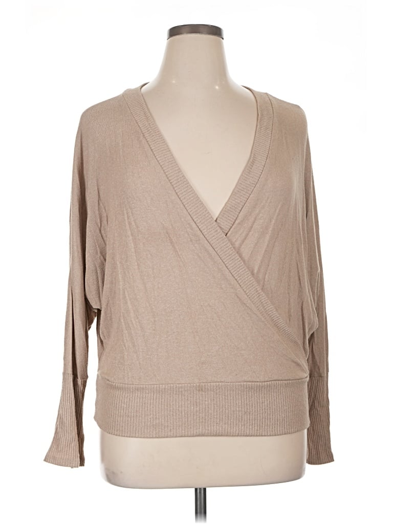 Pre-owned Korye Cardigan Sweater In Tan