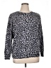 Croft & Barrow 100% Cotton Animal Print Silver Pullover Sweater Size 1X - photo 1