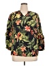 Chico's Floral Black 3/4 Sleeve Blouse Size XL (3) - photo 1