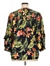 Chico's Floral Black 3/4 Sleeve Blouse Size XL (3) - photo 2