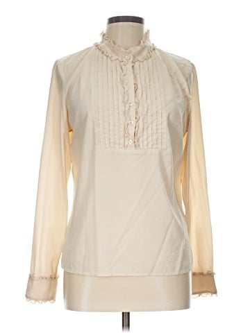 Laundry by Design Long Sleeve Silk Top (view 1)