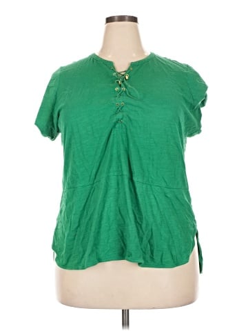 Lauren by Ralph Lauren Short Sleeve Blouse (view 1)