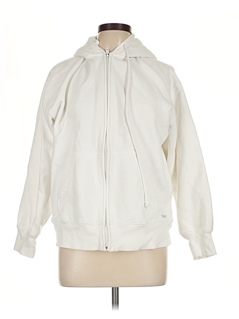 Pre-owned Tna Zip Up Hoodie In White