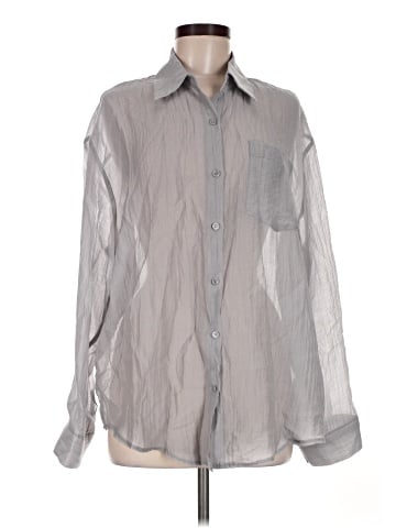 Flower Long Sleeve Button-Down Shirt (view 1)