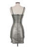 Soprano Metallic Silver Cocktail Dress Size S - photo 2