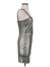 Soprano Metallic Silver Cocktail Dress Size S - photo 4