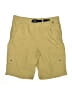 Lands' End 100% Nylon Solid Yellow Cargo Shorts Size 14 - 16 Husky - photo 1