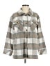 Kensie 100% Polyester Plaid Gray Coat Size M - photo 1