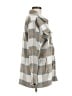 Kensie 100% Polyester Plaid Gray Coat Size M - photo 4