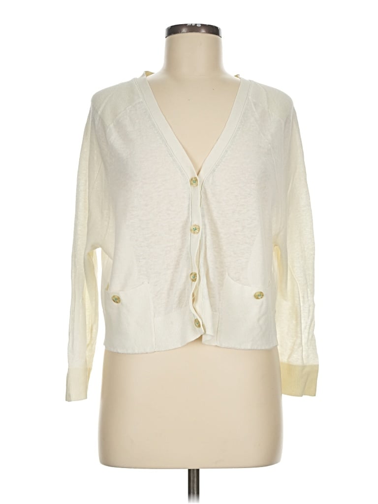 Pre-owned Moth Cardigan Sweater In Ivory