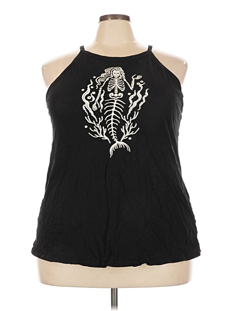 Pre-owned Torrid Tank Top Black Halter Neckline Tops