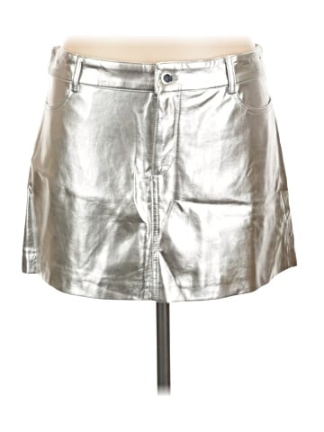 MNG Faux Leather Skirt (view 1)