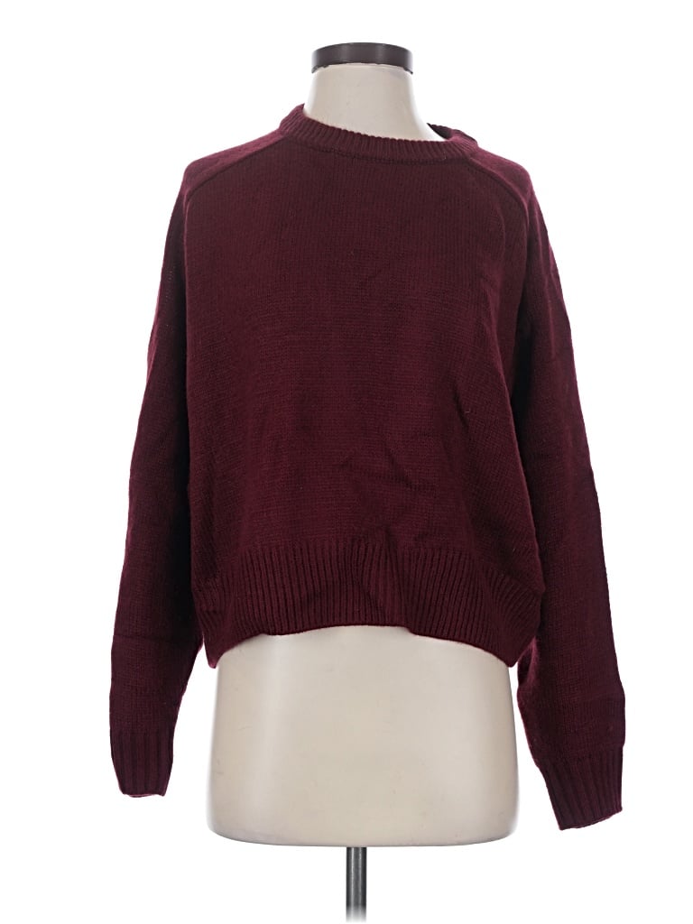 Pre-owned Elodie Pullover Sweater In Burgundy