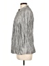 Chico's Metallic Gray Blazer Size Lg (2) - photo 5