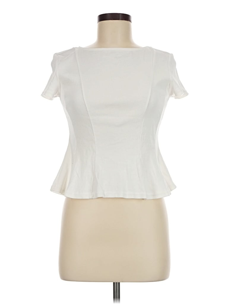 Pre-owned Mng Short Sleeve T-shirt In Ivory