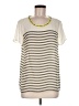 Maeve 100% Polyester Ivory Short Sleeve Top Size M - photo 1
