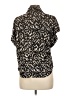 Fred David Animal Print Black Short Sleeve Blouse Size L - photo 2