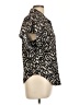 Fred David Animal Print Black Short Sleeve Blouse Size L - photo 4