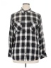 Sanctuary 100% Rayon Plaid Gray Long Sleeve Button-Down Shirt Size XL - photo 1