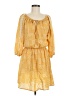 Cure 100% Polyester Paisley Yellow Casual Dress Size M - photo 1