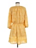 Cure 100% Polyester Paisley Yellow Casual Dress Size M - photo 2