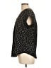 Monday Fun 100% Polyester Black Short Sleeve Blouse Size L - photo 5