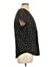 Monday Fun 100% Polyester Black Short Sleeve Blouse Size L - photo 4