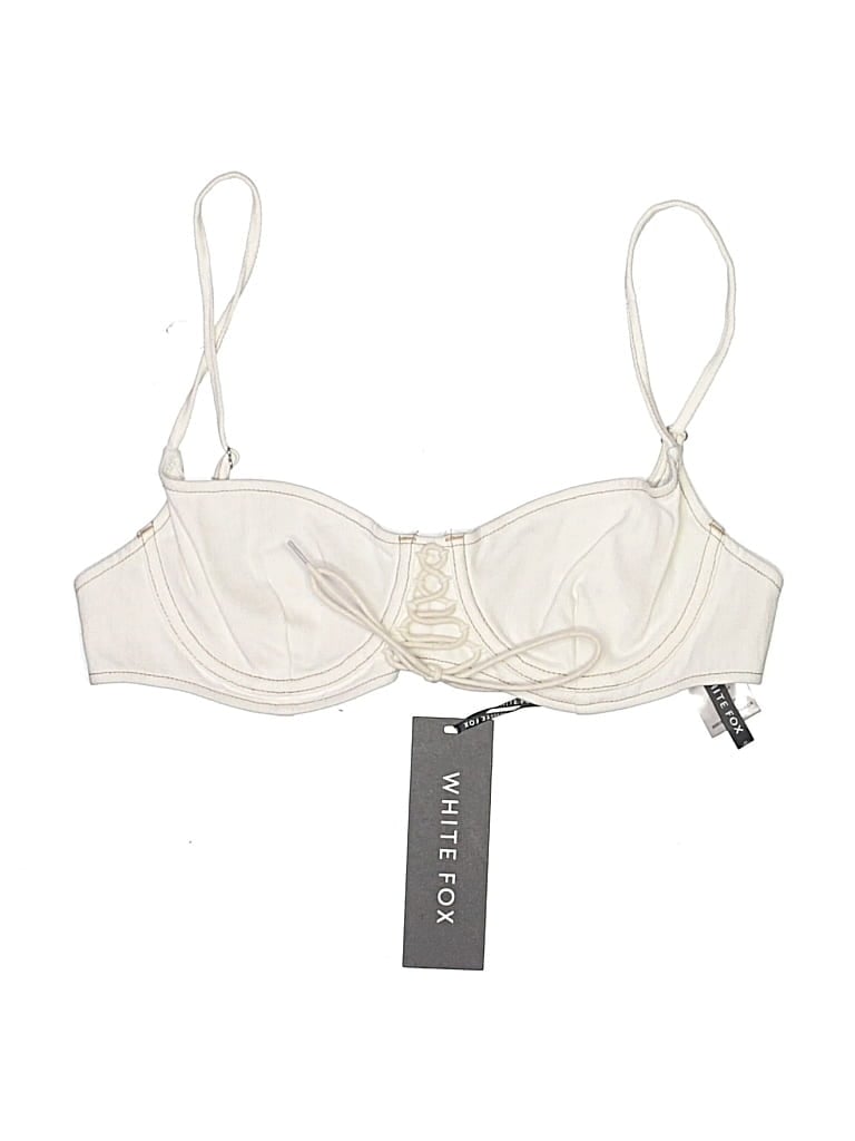 Pre-owned White Fox Swimsuit Top Ivory Swimwear