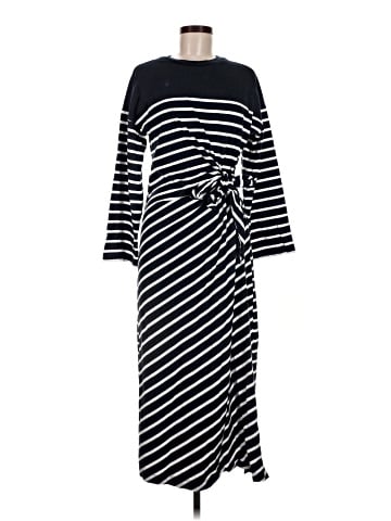 Madewell Side-Tie Knit Maxi Dress in Stripe (view 1)