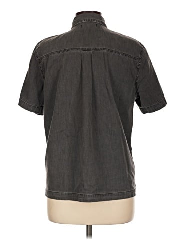 Madewell Denim Short-Sleeve Button-Up Shirt in Lunar Wash (view 2)