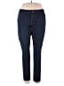 Express Jeans Solid Blue Jeans Size 18 - photo 1