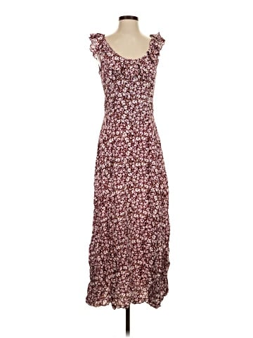 Madewell Ruffled Scoopneck Maxi Dress in Floral (view 1)