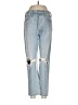 AGOLDE 100% Cotton Hearts Blue Jeans Size 28 waist - photo 1