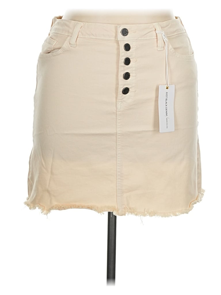 Just Black Casual Skirt In Tan