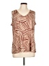 Susan Graver Brown Sleeveless Blouse Size L - photo 1