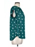 41Hawthorn 100% Polyester Stars Teal Short Sleeve Blouse Size M - photo 4