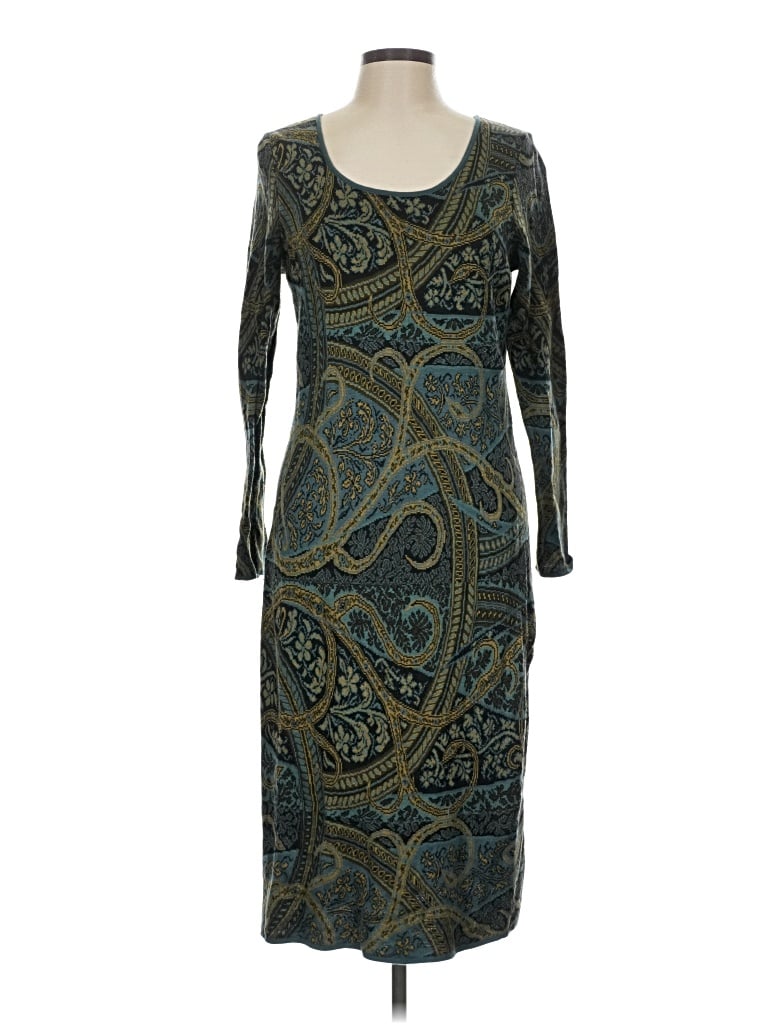 Pre-owned Peruvian Connection Casual Dress In Teal