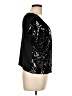 Lavish 100% Polyester Black Short Sleeve Top Size L - photo 4