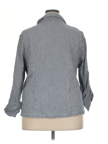 Cj Banks 3/4 Sleeve Button-Down Shirt (view 2)