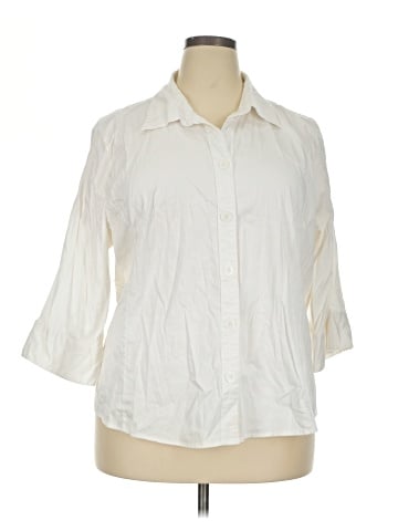 Cj Banks 3/4 Sleeve Button-Down Shirt (view 1)